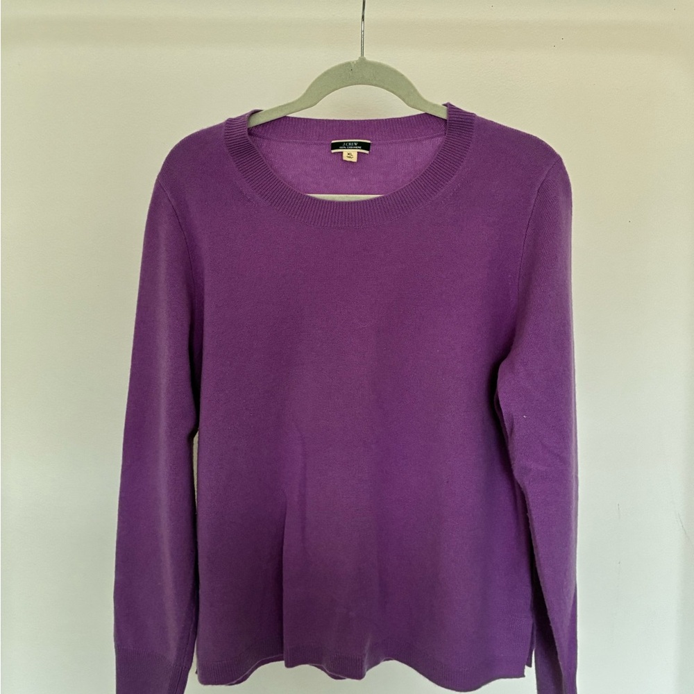 J. Crew Vibrant Purple Cashmere Sweater